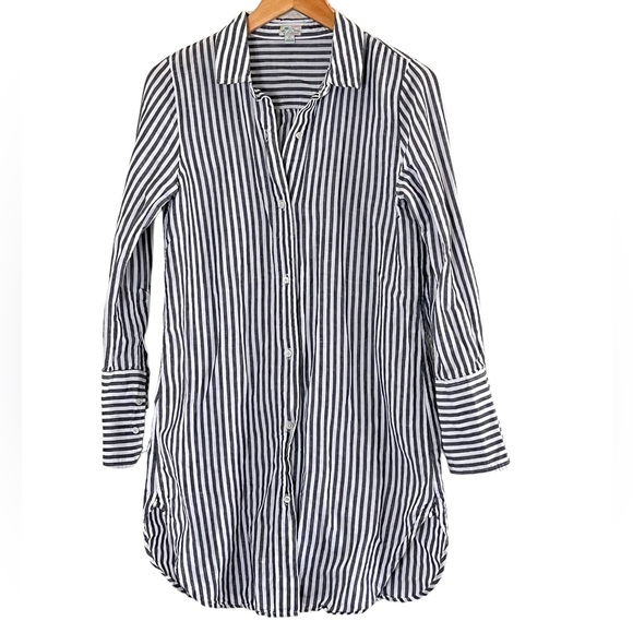 J. Crew | Like new Classic-fit beach shirt in striped linen-cotton blend size XS - Picture 2 of 15